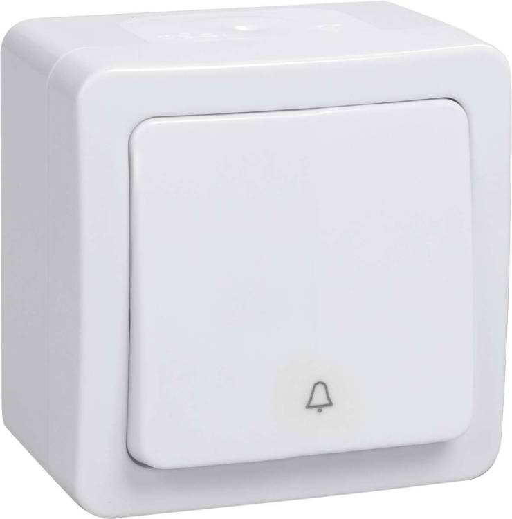 Выключатель 1-клавишный IEK Гермес Plus EVMP13-K01-10-54-EC белый