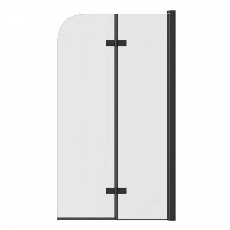 Шторка на ванну Maretti Valentina VA41R8014097-560 профиль черный, стекло прозрачное, 80x140 см