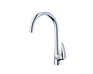 Смеситель для кухни Avrora Star AV5721 с высоким поворотным изливом, хром