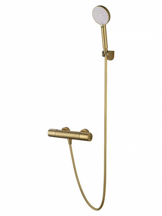 Смеситель для душа Wonzon & Woghand WW-A2006-A-BG с термостатом, брашированное золото