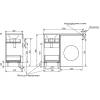 Тумба с раковиной Эстет Dallas Luxe 110 напольная, 3 ящика, под стиральную машину, R фото 8