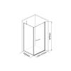 Душевой уголок MaybahGlass MGY-1322-5 профиль хром матовый, стекло графит матовый, 90x90x197.5 фото 2