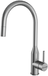 Смеситель для кухни Kuchenstern Tida-S 409SS40 нержавеющая сталь