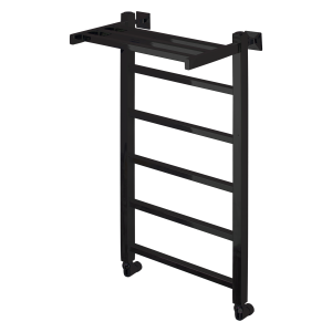 Полотенцесушитель водяной Comfysan Marte-K 012601 W-6 80/40 с полкой, черный матовый