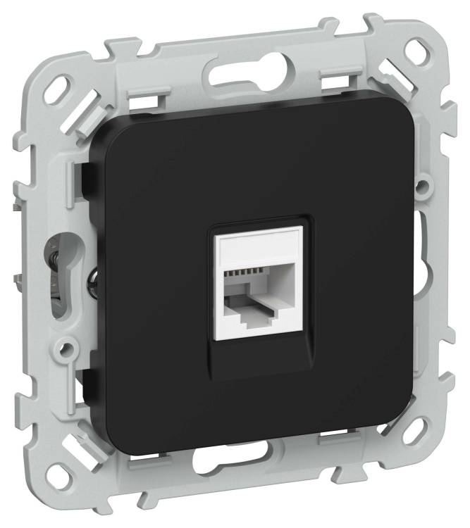 Розетка компьютерная RJ45 IEK Flite FI-K12-2-K02 черный