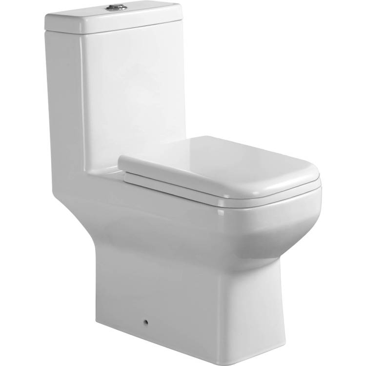 Унитаз-моноблок Stella Polar Теруэль SP-00001876 KN6130000 с крышкой-сиденьем микролифт, белый глянцевый