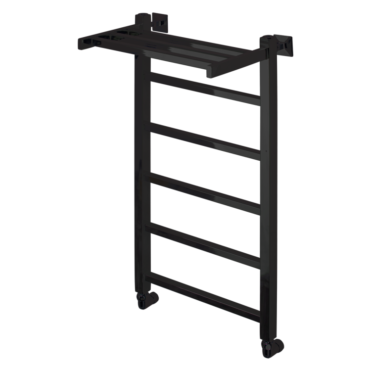 Полотенцесушитель водяной Comfysan Marte-K 012601 W-6 80/40 с полкой, черный матовый