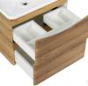Тумба с раковиной Belbagno Acqua ACQUA-700-2C-SO-RR 70x45x50 Rovere Rustico подвесная с двумя выкатными ящиками фото 6