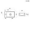 Раковина BOND Cube S12-380L белая фото 6