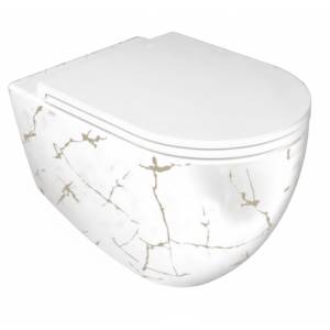 Унитаз подвесной Isvea Infinity 10NF02001-2L-MRM + 40KF0201I-S безободковый, с крышкой-сиденьем микролифт, белый матовый