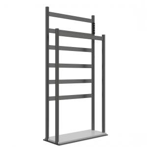 Полотенцесушитель электрический Wonzon & Woghand WW-A407-GM напольный, темный графит