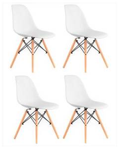 Набор из 4 стульев Stool Group Eames Y801 white X4