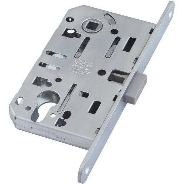 Замок AGB MEDIANA POLARIS магнитный под цилиндр с ответной планкой, матовый хром