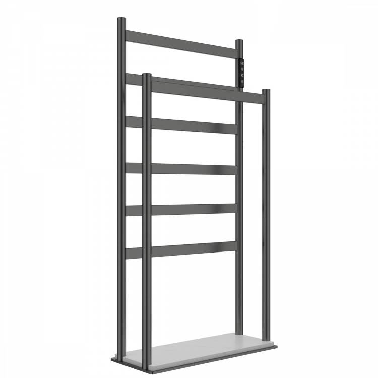 Полотенцесушитель электрический Wonzon & Woghand WW-A407-GM напольный, темный графит