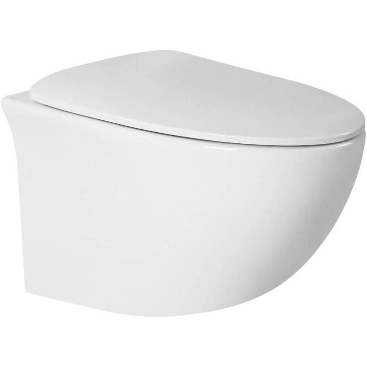 Унитаз подвесной BOND F05-10 безободковый, с крышкой-сиденьем микролифт