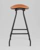 Стул полубарный Stool Group Jerry TMS-26-P brown/bl черный, с коричневой подушкой фото 4