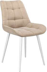 Стул Дик DikLine 206M 00-00062223 B03 BEIGE, ножки белые