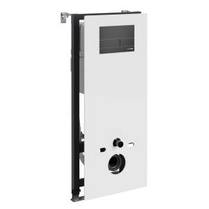 Система инсталляции для унитазов Wasserkraft New Abens 20TLT.010.ME.WH.MB04 клавиша черный матовый