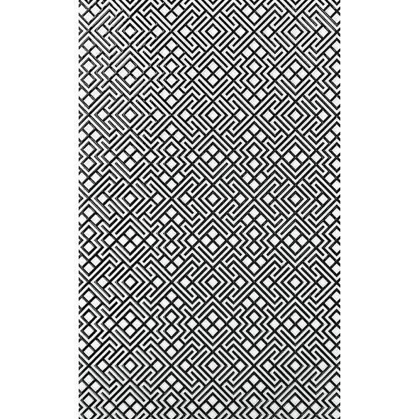 Декор Шахтинская плитка Камелия 10301001887 Черно-Белый 04 25x40