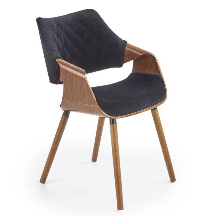 Стул кухонный Halmar K396 V-CH-K/396-KR-ORZECH/CZARNY черный/орех