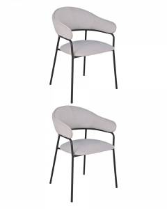 Стул обеденный Stool Group Leya DX-2548 MOHAIR-151 X2 светло-серый 2 шт.