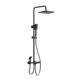 Душевая стойка Wonzon & Woghand WW-B3310-MB черная, с термостатом