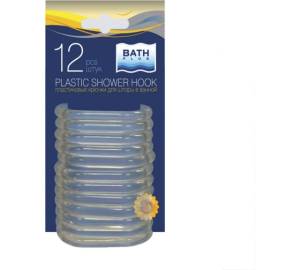 Кольца для штор Bath Plus AK-04 12 штук, прозрачный