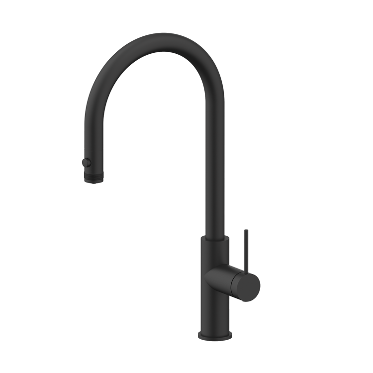 Смеситель для кухни Paulmark Galant Ga213077-AN с выдвижным изливом, антрацит