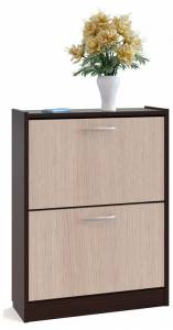 Тумба для обуви Сокол ТО-22 4680212005824, ШОТО22В5б Венге/беленый дуб