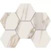 Мозаика Estima Miramare 70430 Mosaic/RM01_NS/25x28.5x10/Hexagon White Hexagon 25x28.5