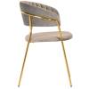 Стул Bradex Home Turin FR 0392, латте с золотыми ножками фото 3