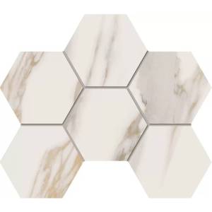 Мозаика Estima Miramare 70430 Mosaic/RM01_NS/25x28.5x10/Hexagon White Hexagon 25x28.5