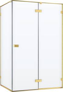 Душевой уголок Cezares Bellagio BELLAGIO-AH-1-100/90-C-BORO 100х90, брашированное золото