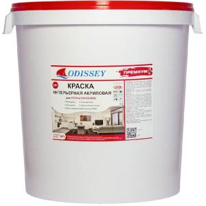 Краска для стен Odissey ВДАК-212 Ultra-Premium снежно-белая 45 кг