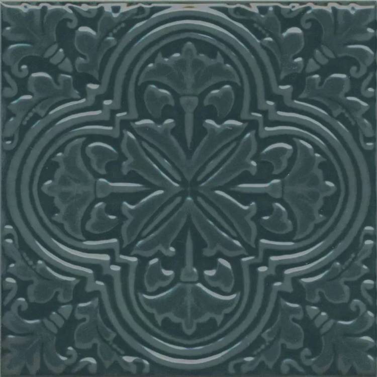 Декор Kerama Marazzi Фес KMD3STA003BN зелёный тёмный глянцевый 15x15