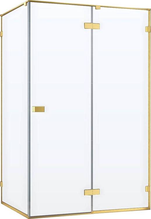 Душевой уголок Cezares Bellagio BELLAGIO-AH-1-100/90-C-BORO 100х90, брашированное золото