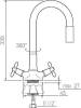 Смеситель для кухни BOOU BA5318-1F-E352A-B702 чёрный, хром фото 2