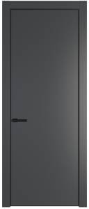 Межкомнатная дверь Profil Doors 1 PE полотно Графит, кромка алюминиевая с четырех сторон черная 800x2000