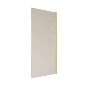Душевая перегородка MaybahGlass MGD-691-3ш 89x195, стекло бронза матовая 8 мм, профиль золото