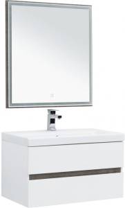 Мебель для ванной Aquanet Беркли 80 258969 белый, дуб рошелье, 1280x800x455