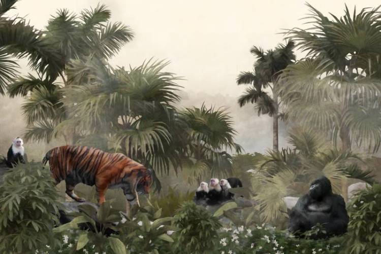 3D Фотообои Artegrafico «Животные в тропиках» DJ-016 канвас