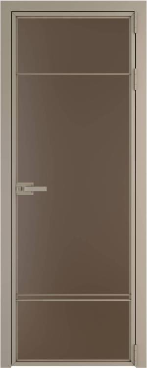 Межкомнатная дверь Profil Doors 4 AX цвет профиля Никель матовый, стекло безопасное 6 мм монохром гляссе 600x2000