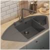 Мойка кухонная Uperwood Quartz UPD-06 3910202122 серая, 100.6x51 фото 2