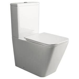 Унитаз-компакт Ceramica Nova Cubic CN1803-B + CN1803-T с крышкой-сиденьем