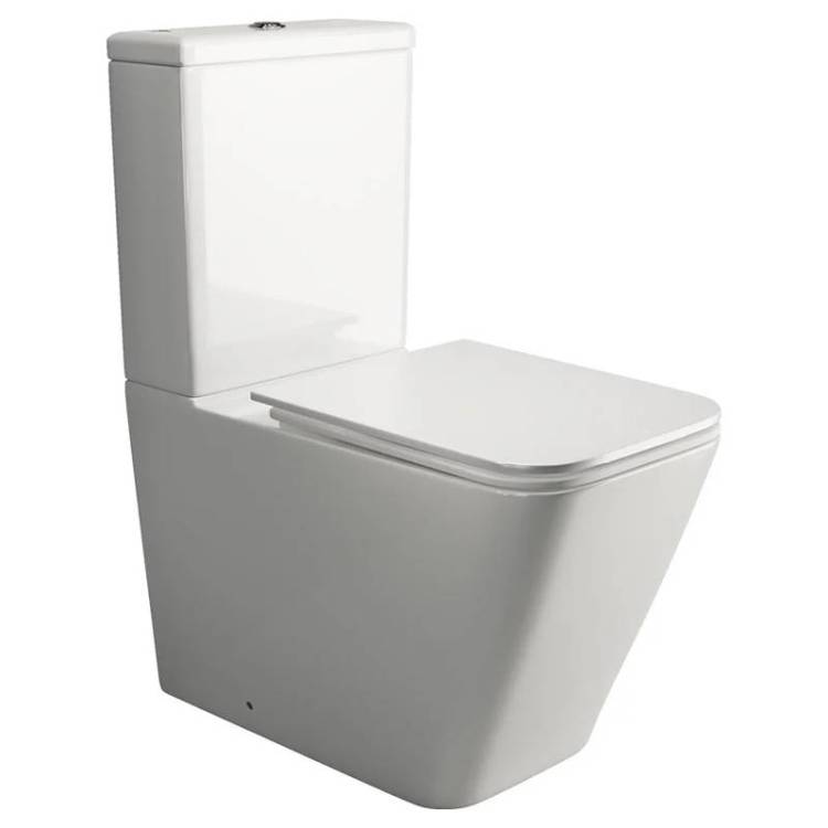 Унитаз-компакт Ceramica Nova Cubic CN1803-B + CN1803-T с крышкой-сиденьем