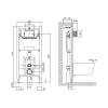 Система инсталляции для унитазов BelBagno BB001-120/BB007-PR-NERO.M кнопка черная фото 8
