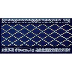 Бордюр Ape Ceramica Noblesse S001231 Cenefa Delis Cobalto Silver 10x20