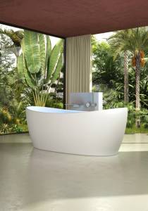 Ванна из искусственного камня Vincea VBT-6S03MW белая матовая, 170x80x63