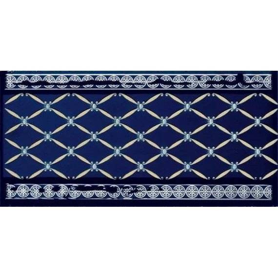 Бордюр Ape Ceramica Noblesse S001231 Cenefa Delis Cobalto Silver 10x20