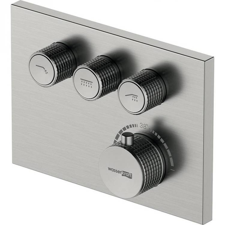 Смеситель для душа Wasserkraft Wern 4258 Thermo с термостатом, никель